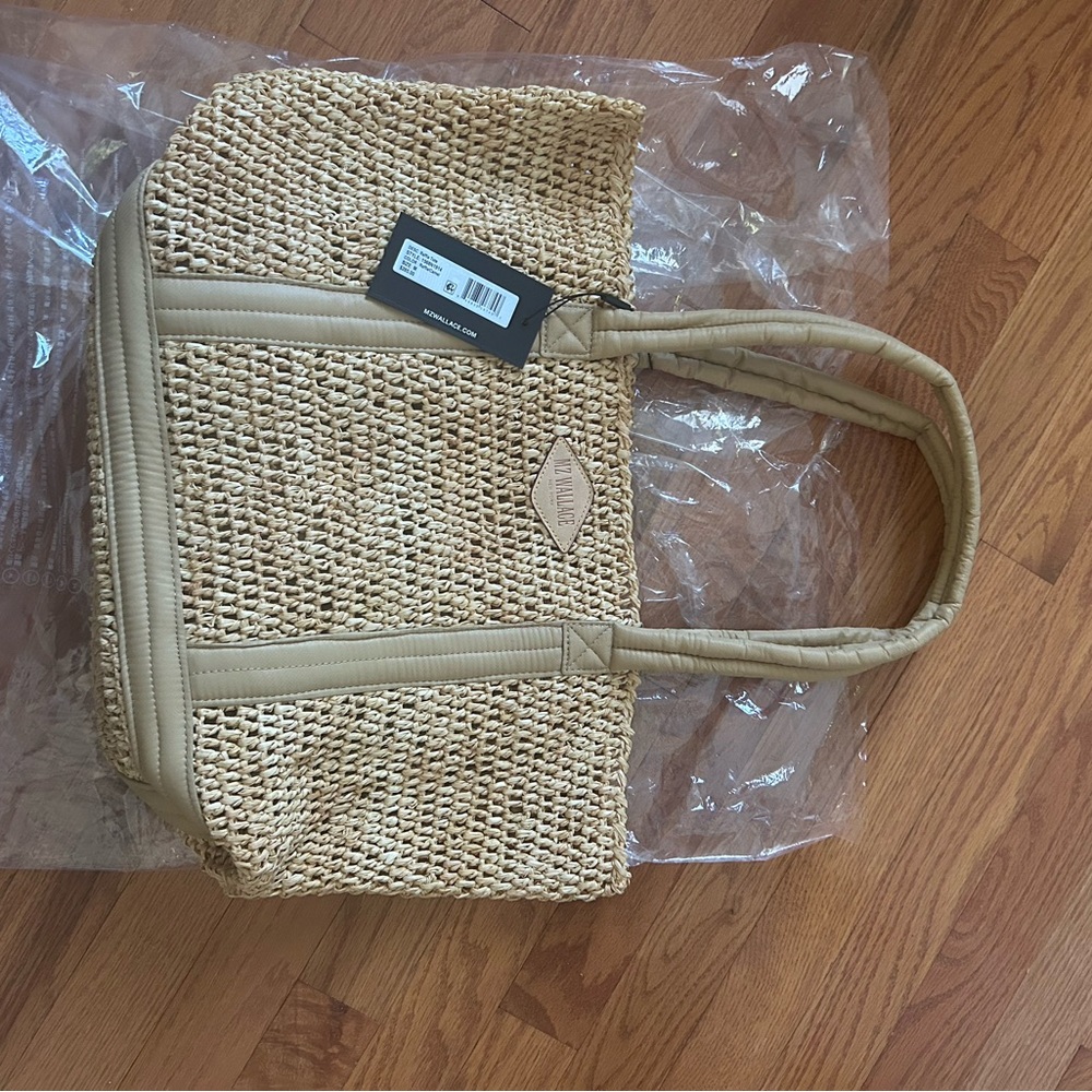 MZ Wallace Beige Woven Tote